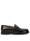 Gucci Mocassino Con Fibbia E Stampa Gg Loafers & Slippers Black