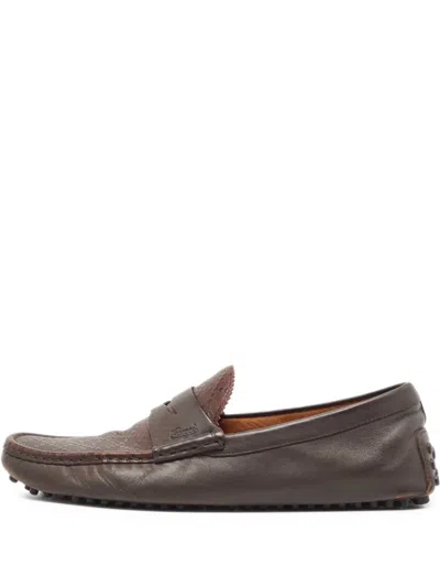 Pre-owned Gucci Leather Loafers
