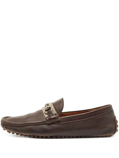 Pre-owned Gucci Leather Loafers