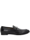 Gucci Men Gg Loafers With Clamp In Black