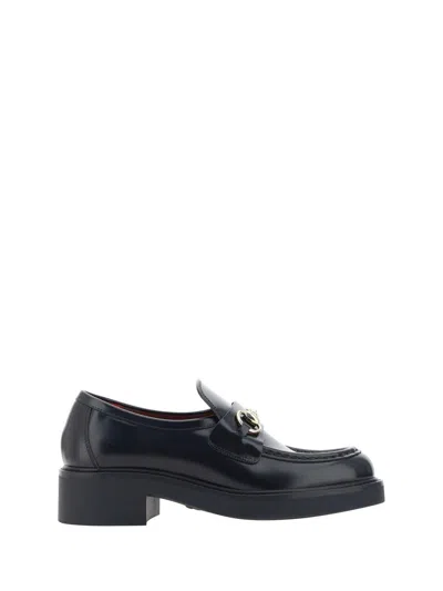 Gucci Chic Leather Loafers With Horsebit Detail In Black
