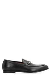 Gucci Men Gg Loafers With Clamp In Black