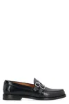 Gucci Buckle Detailed Loafers In Black