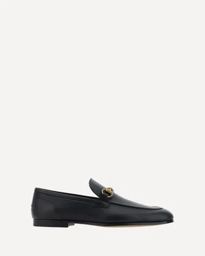 Gucci Men Jordaan Leather Loafers In Black