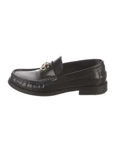 Pre-owned Gucci Leather Loafers In Black