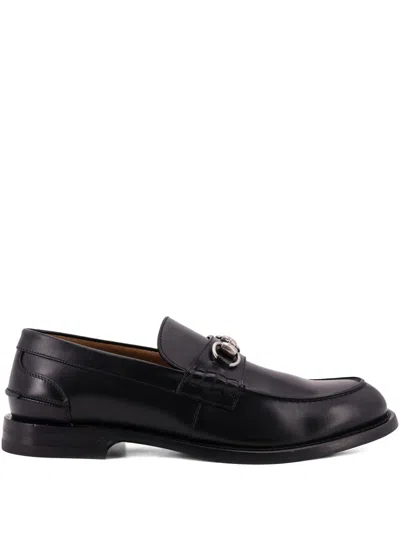 Gucci Leather Loafers In Black