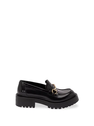 Gucci Leather Loafers In Black
