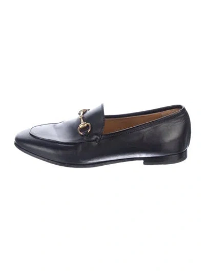 Pre-owned Gucci Leather Loafers In Blue