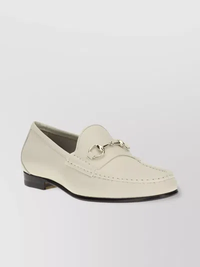 Gucci Leather Loafers Gold-tone Detail