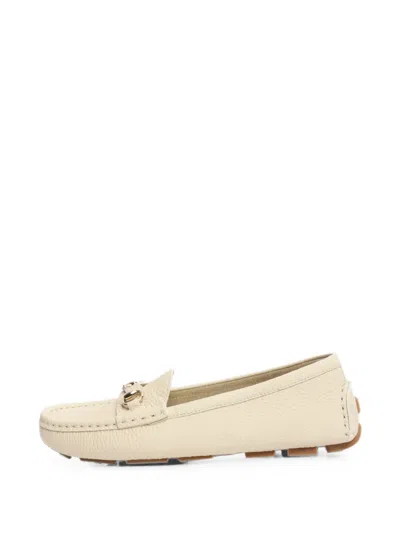 Pre-owned Gucci Leather Loafers In Neutral