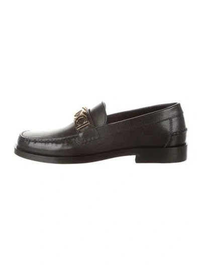 Pre-owned Gucci Leather Loafers W/ Tags In Black