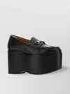 GUCCI LEATHER LOAFERS WITH CHAIN DETAIL AND PLATFORM SOLE