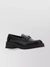Gucci Leather Loafers With Low Block Heel In Black