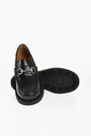 Gucci Leather Loafers With Rubber Sole And Front Morset