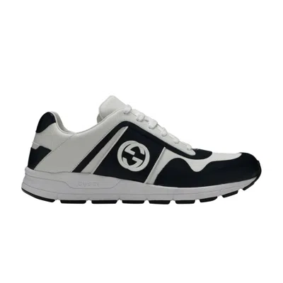 Pre-owned Gucci Leather Low Top 'blue' | Men's Size 4