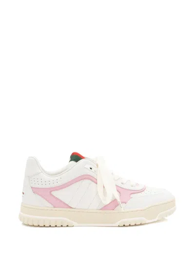 Pre-owned Gucci Leather Low-top Sneakers In White