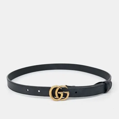 Pre-owned Gucci Leather Marmont Belt In Multi