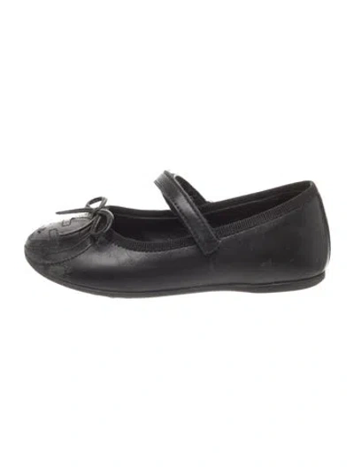 Pre-owned Gucci Babies' Leather Mary Jane Shoes In Black