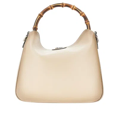 Gucci Leather Medium ' Diana' Bag In Sand