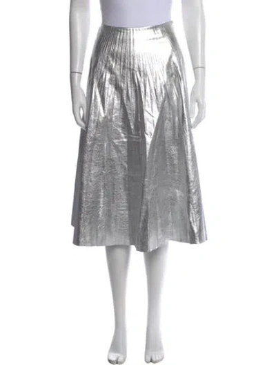 Pre-owned Gucci Leather Midi Length Skirt