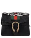 Gucci Leather Mini Dionysus Web Shoulder Bag (authentic Pre-loved) In Black