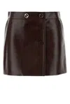 GUCCI GUCCI LEATHER MINI SKIRT