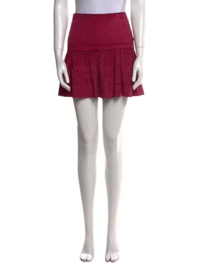 Pre-owned Gucci Leather Mini Skirt In Pink