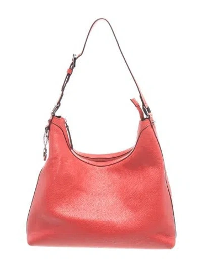 Pre-owned Gucci Leather Miss Gg In Red