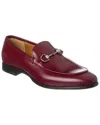 Gucci Rosso Ancora Leather Moccasin With Horsebit Men In Red