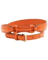 Gucci Leather Monochrome Horsebit Belt (authentic Pre-loved) In Orange