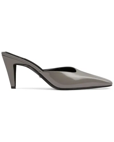 Gucci Patent Leather Mules In Grey