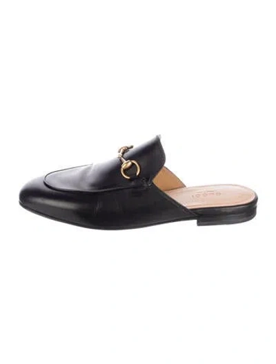 Pre-owned Gucci Leather Mules In Black