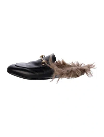 Pre-owned Gucci Leather Mules In Black