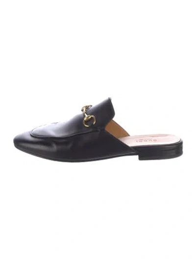 Pre-owned Gucci Leather Mules In Black