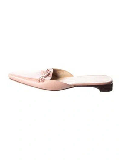 Pre-owned Gucci Leather Mules In Pink