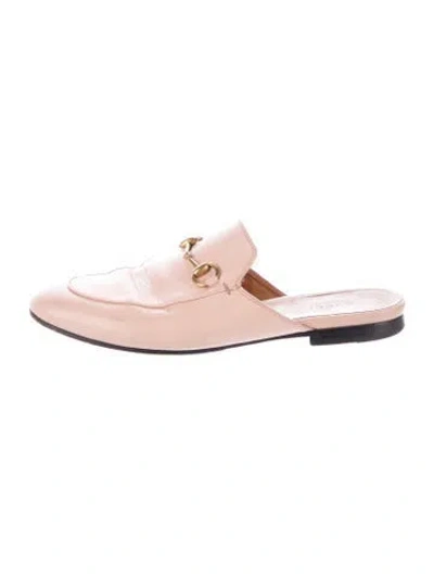 Pre-owned Gucci Leather Mules In Pink