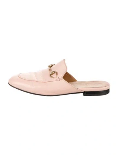 Pre-owned Gucci Leather Mules In Pink