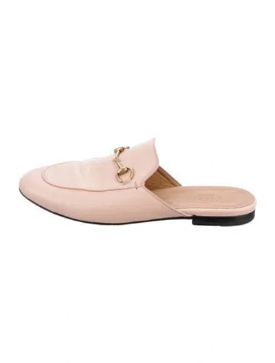 Pre-owned Gucci Leather Mules In Pink