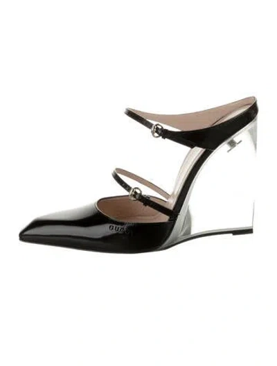 Pre-owned Gucci Leather Mules W/ Tags In Black