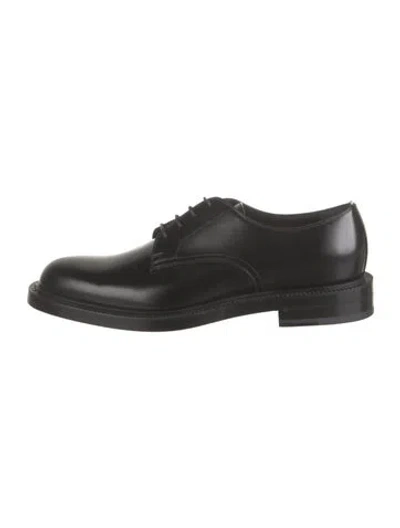 Pre-owned Gucci Leather Oxfords In Black