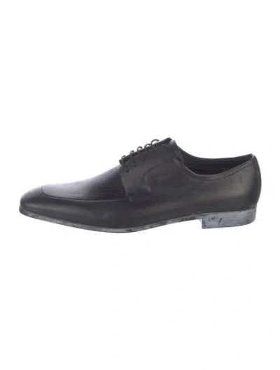 Pre-owned Gucci Leather Oxfords In Blue