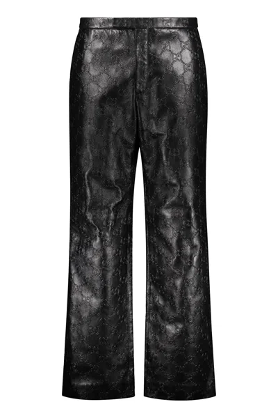 Gucci Leather Pants In Black