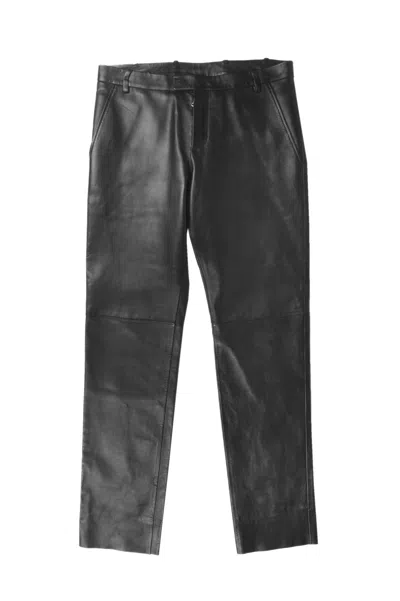 Pre-owned Gucci Leather Pants In Black