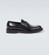 Gucci Logo-heel Leather Loafers In Black
