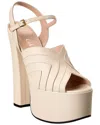 Gucci Leather Platform Sandal