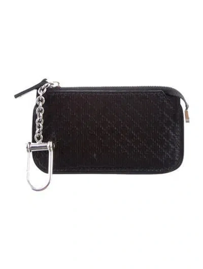 Pre-owned Gucci Leather Pouch In Black
