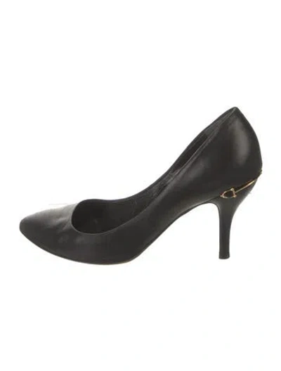 Pre-owned Gucci Leather Pumps In Black