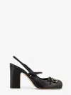 Gucci Leather Pumps With Metal Horsebit Detail In Black
