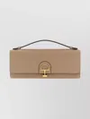 Gucci Leather Rectangular Clutch Top Handle In Brown