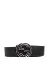 Gucci Men Leather Reversible Belt In Black